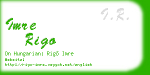 imre rigo business card